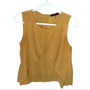 Mustard layered dressy top